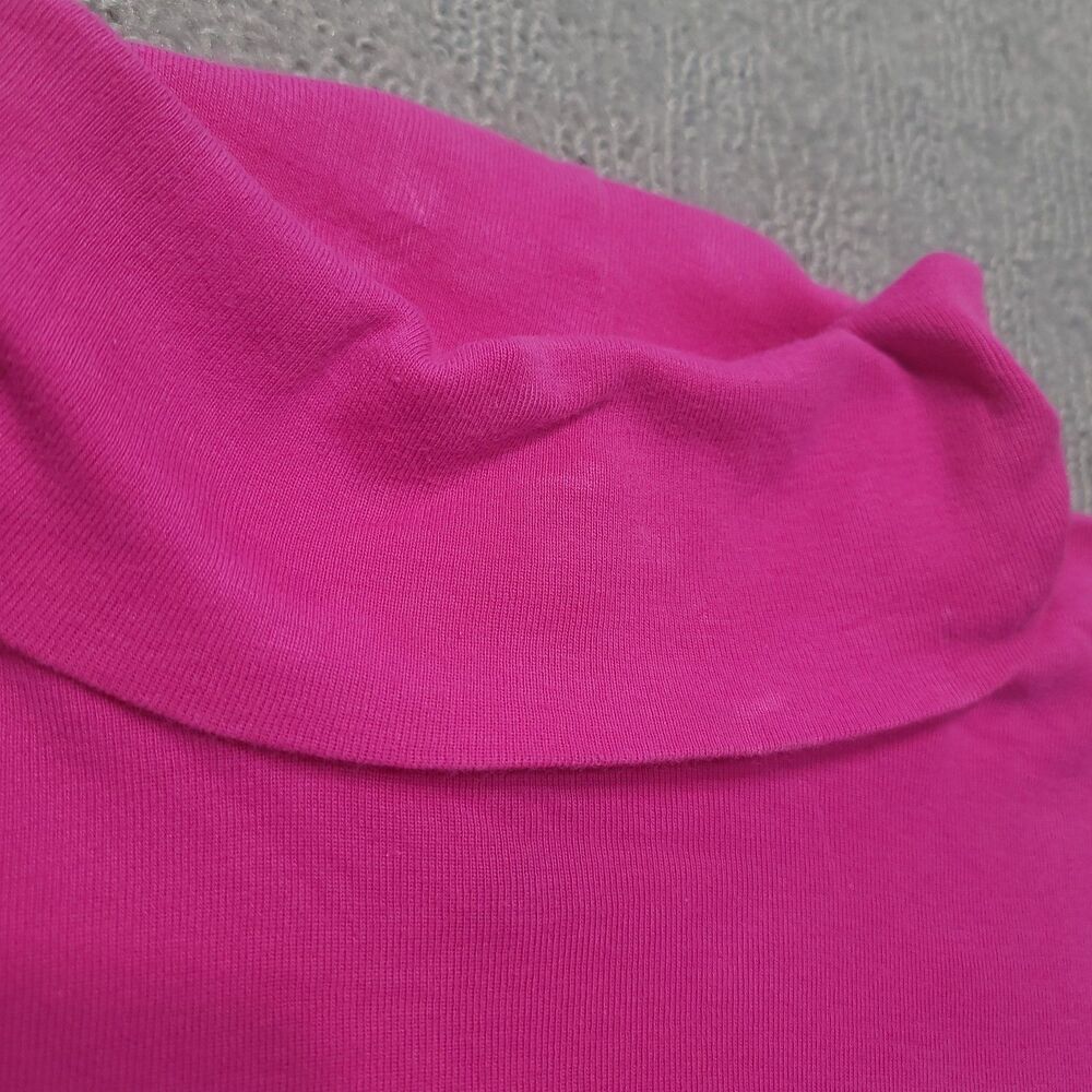 Ralph Lauren Turtleneck Womens L Pink Long Sleeve Emborderd Logo Cotton - Picture 8 of 10